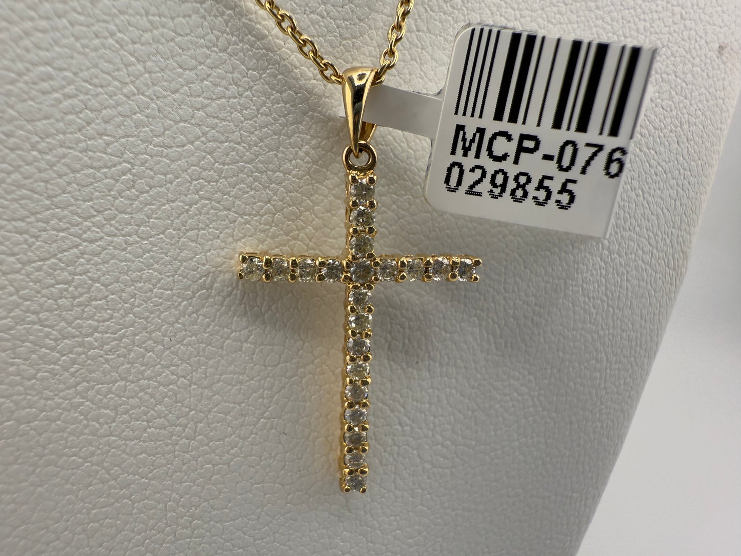 14k gold diamond cross pendant | 0.33ct diamonds
