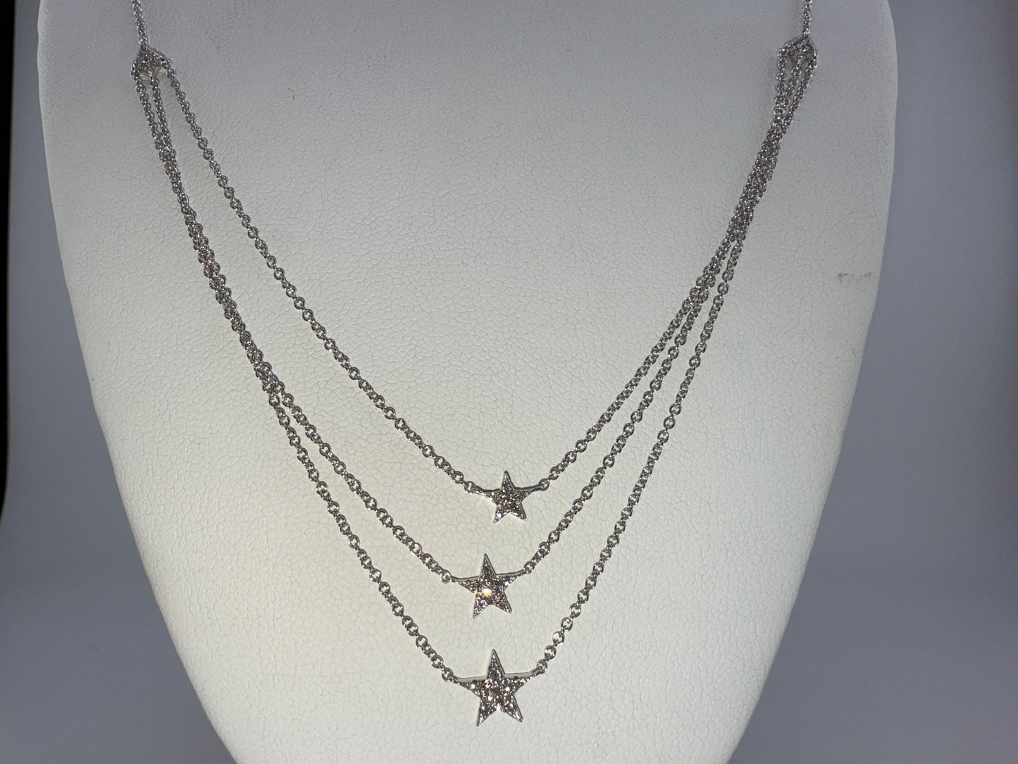 14k gold diamond star necklace