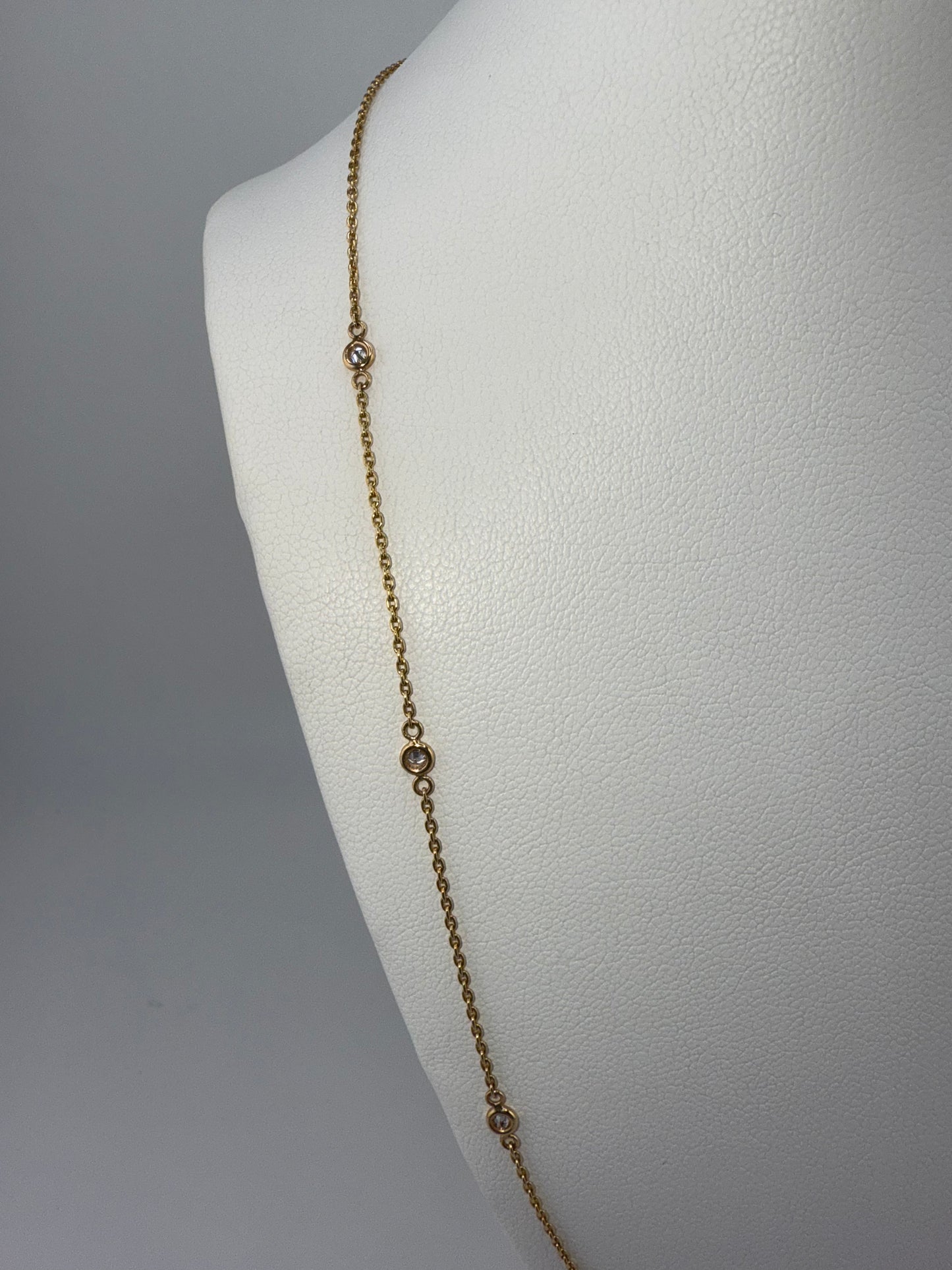 14k gold diamond necklace | 0.25ct diamonds