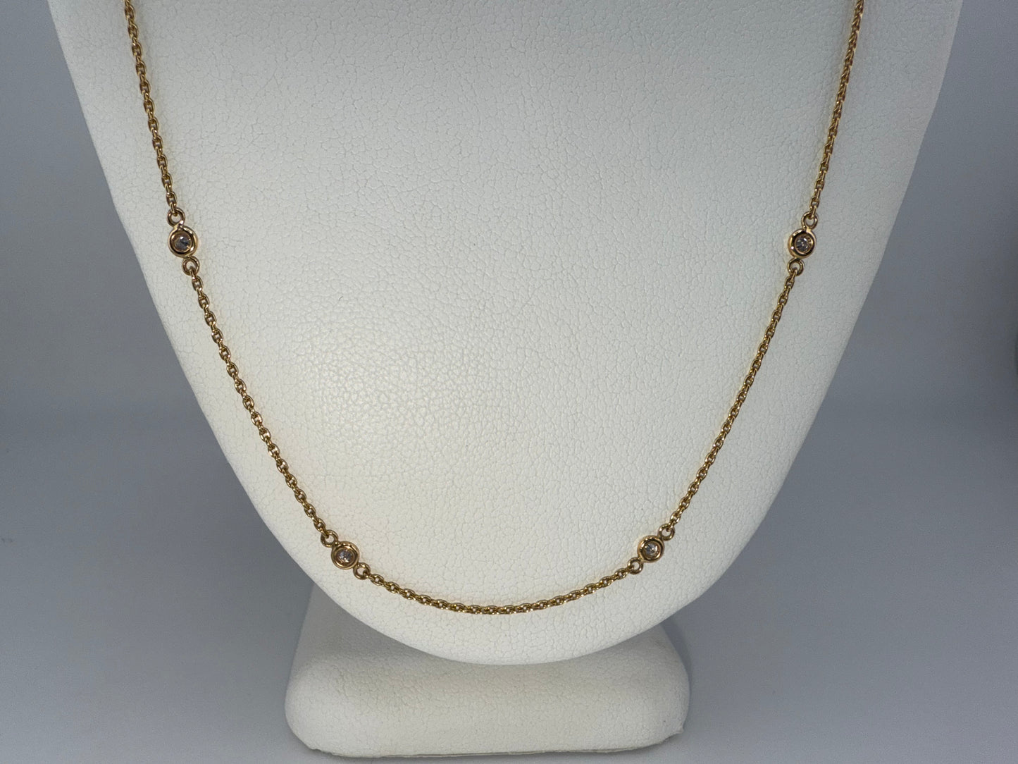 14k gold diamond necklace | 0.25ct diamonds