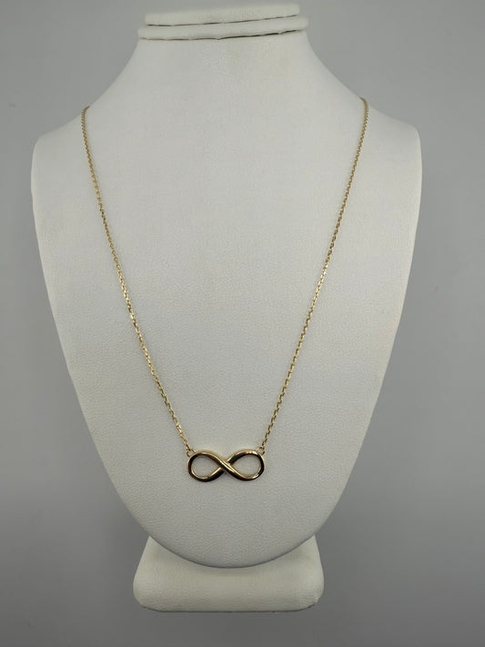 14k gold infinity symbol pendant
