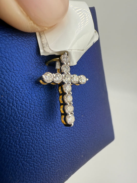 14k yellow gold diamond pendant | 0.4ct