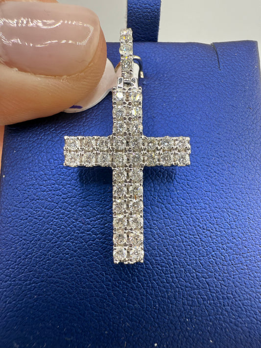 14k white gold diamond pendant