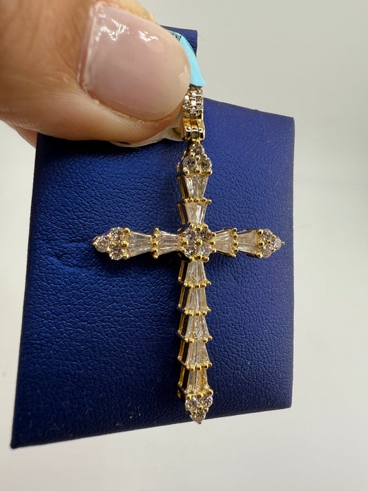 14k gold diamond pendant | 2.09ct