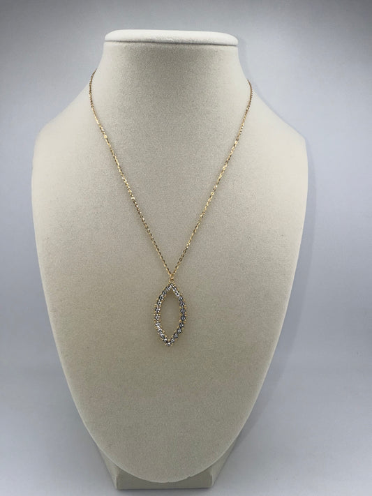 14k yellow gold with zirconia pendant