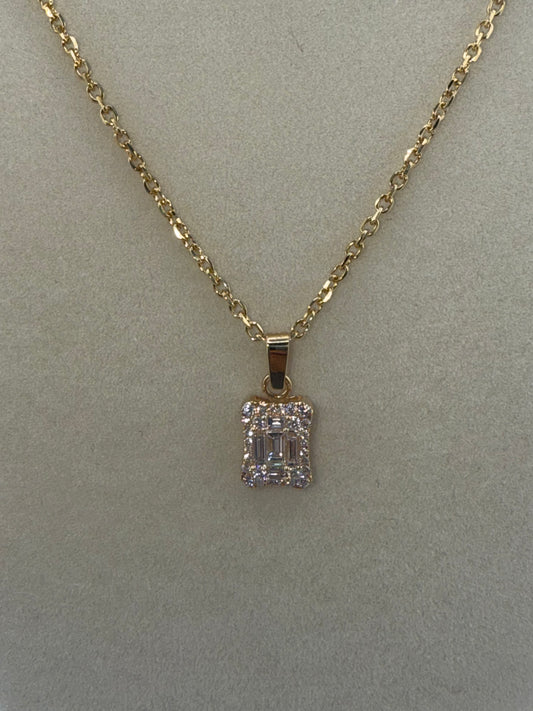 14k yellow gold chain with 1.0ct diamond pendant