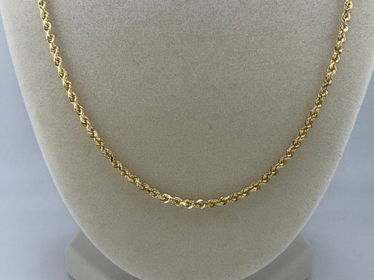 14k gold rope chain | 22 inches