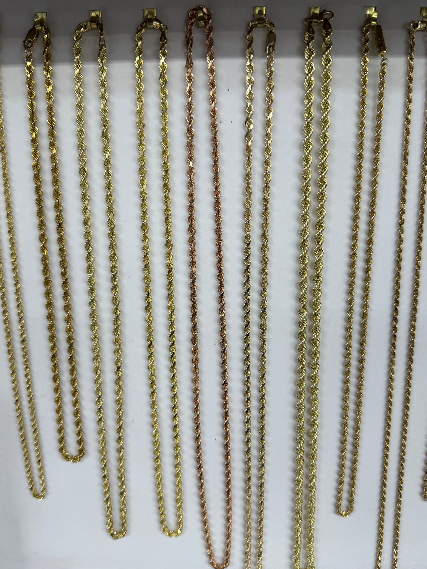 14k rose gold rope chain | 24 inches