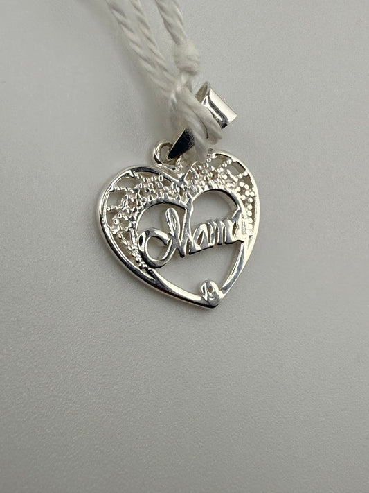“Mama” Heart Sterling Silver Pendant