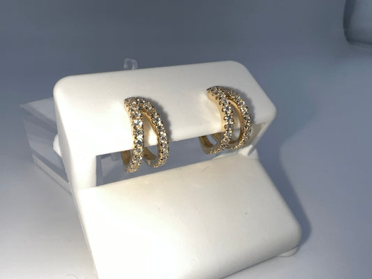 14k gold diamond earrings | 0.47 ct diamonds