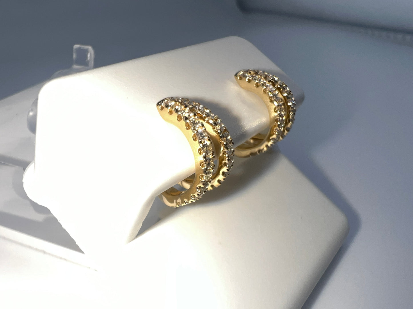 14k gold diamond earrings | 0.47 ct diamonds