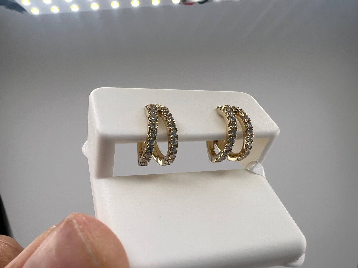 14k gold diamond earrings | 0.47 ct diamonds