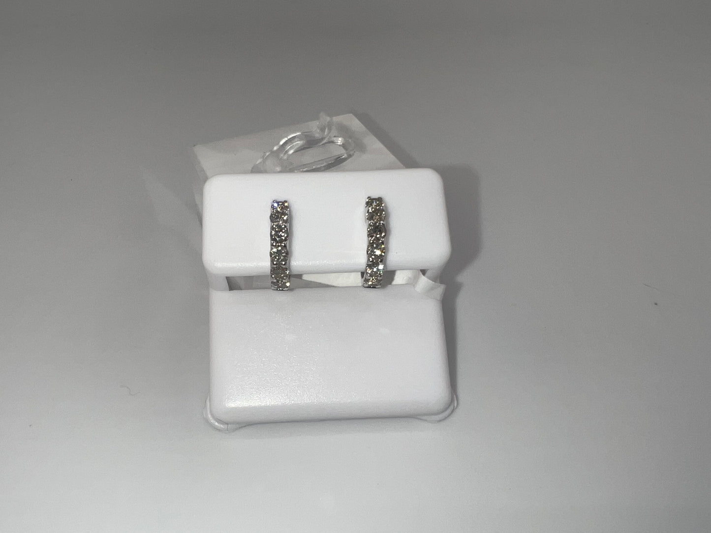 14k gold diamond huggie earrings | 0.81 diamonds