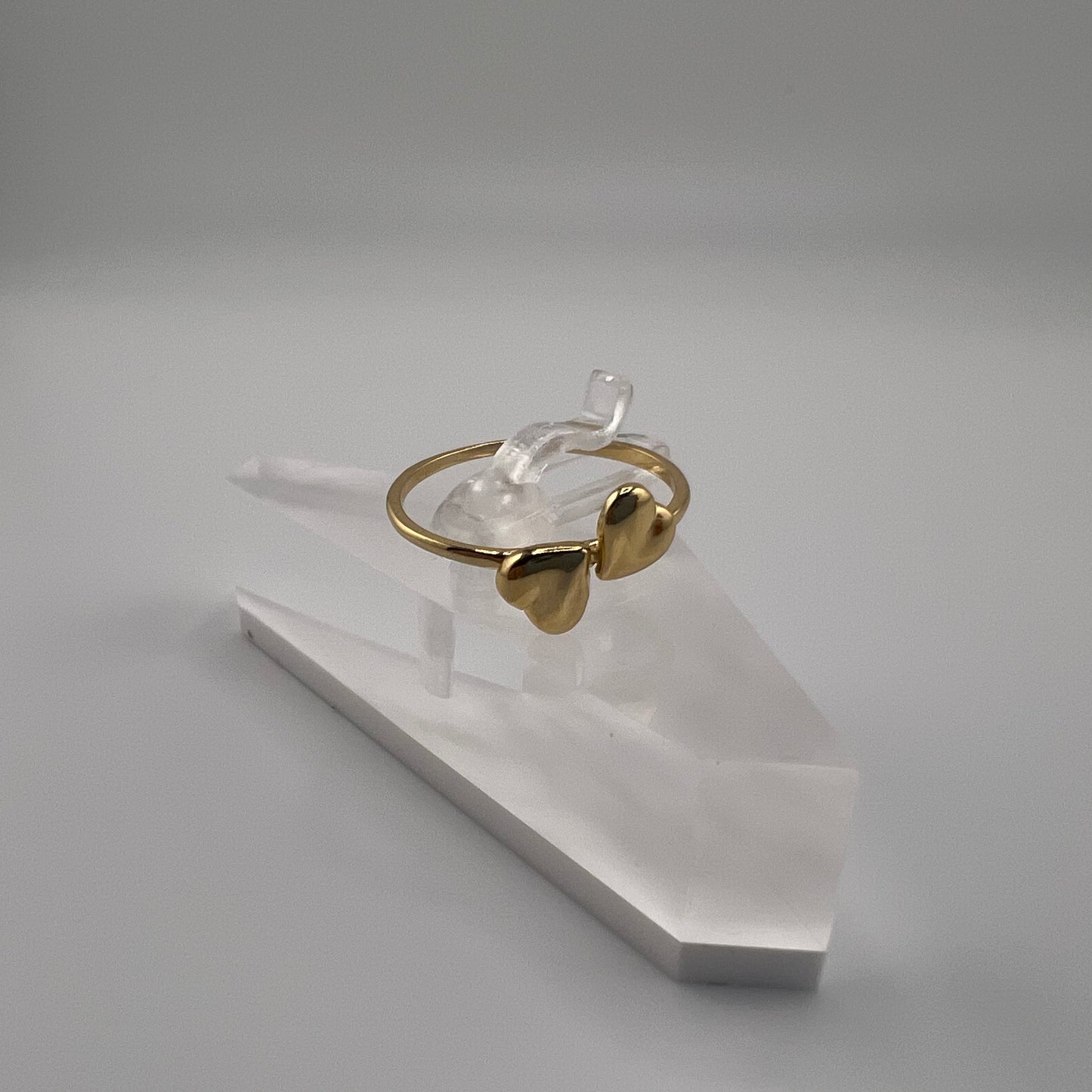 14k gold | two hearts design | size 7