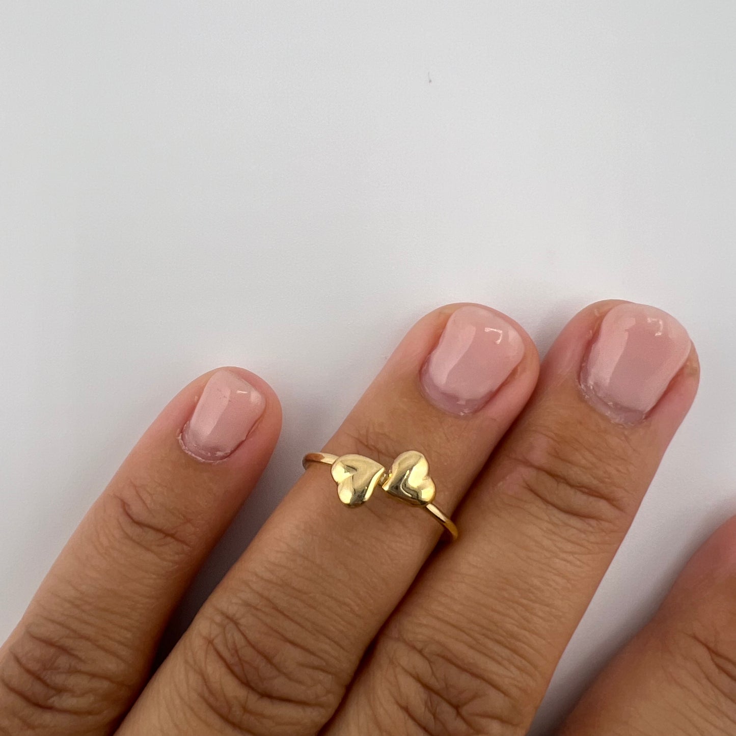 14k gold | two hearts design | size 7