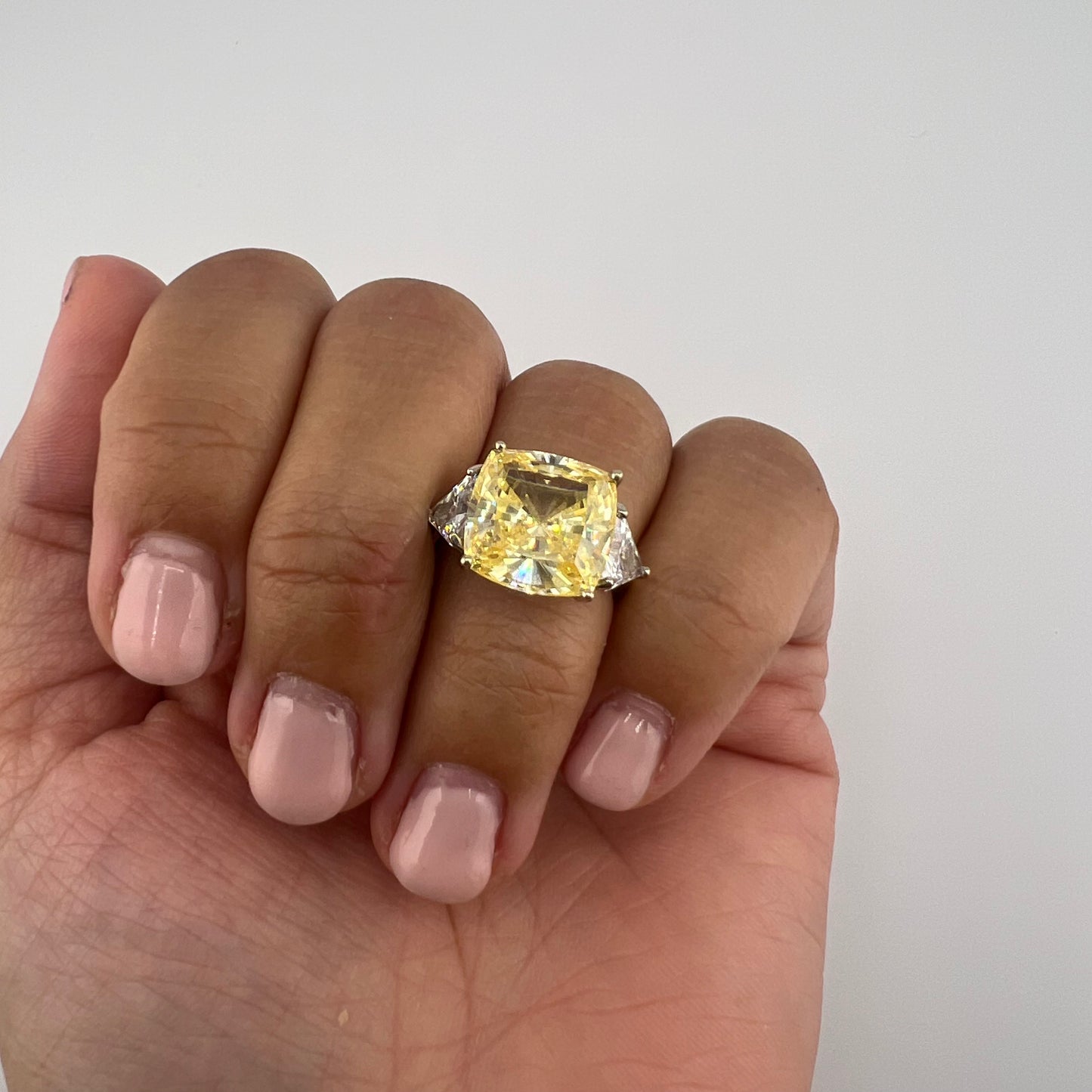 14k gold | yellow sapphire and zirconia | size 5.5