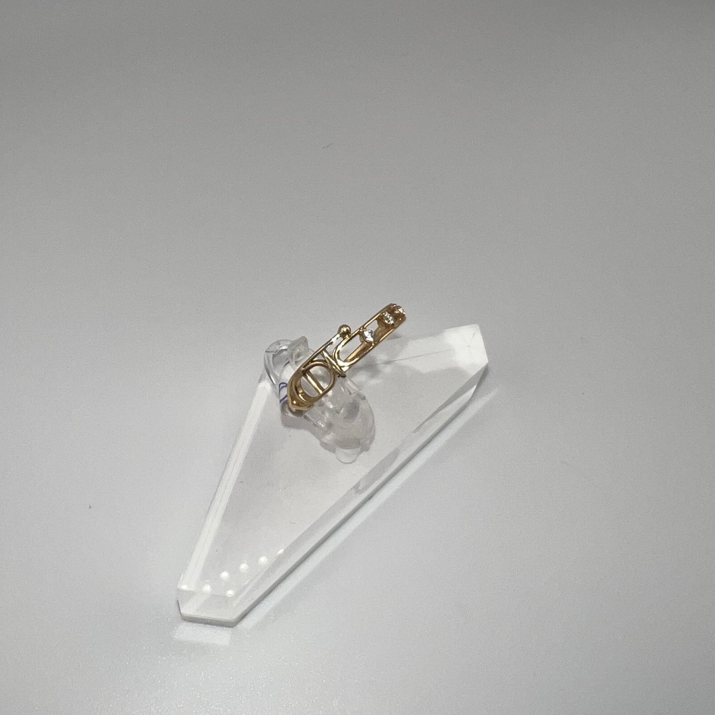14k gold | zirconia | pin design | size 7.25