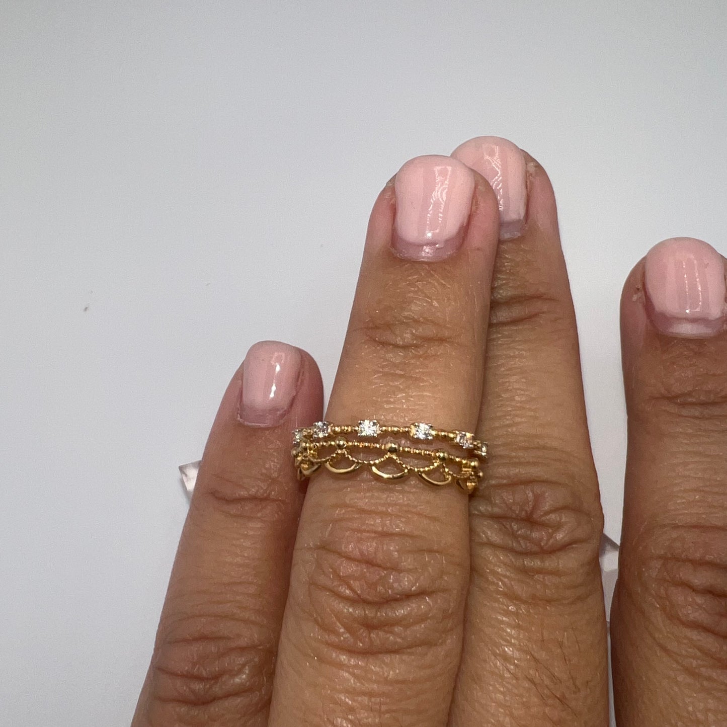 14k gold | zirconia | size 7