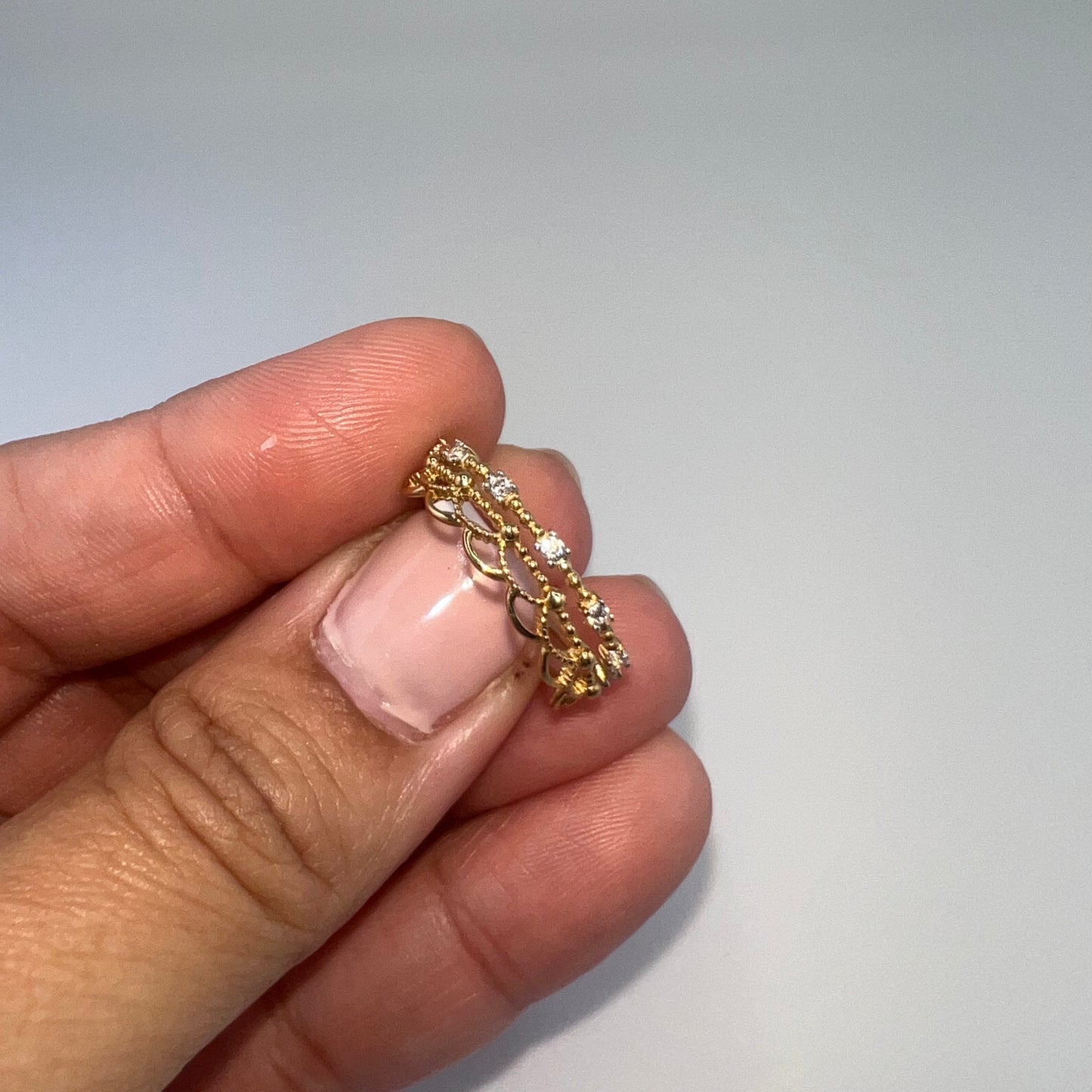 14k gold | zirconia | size 7
