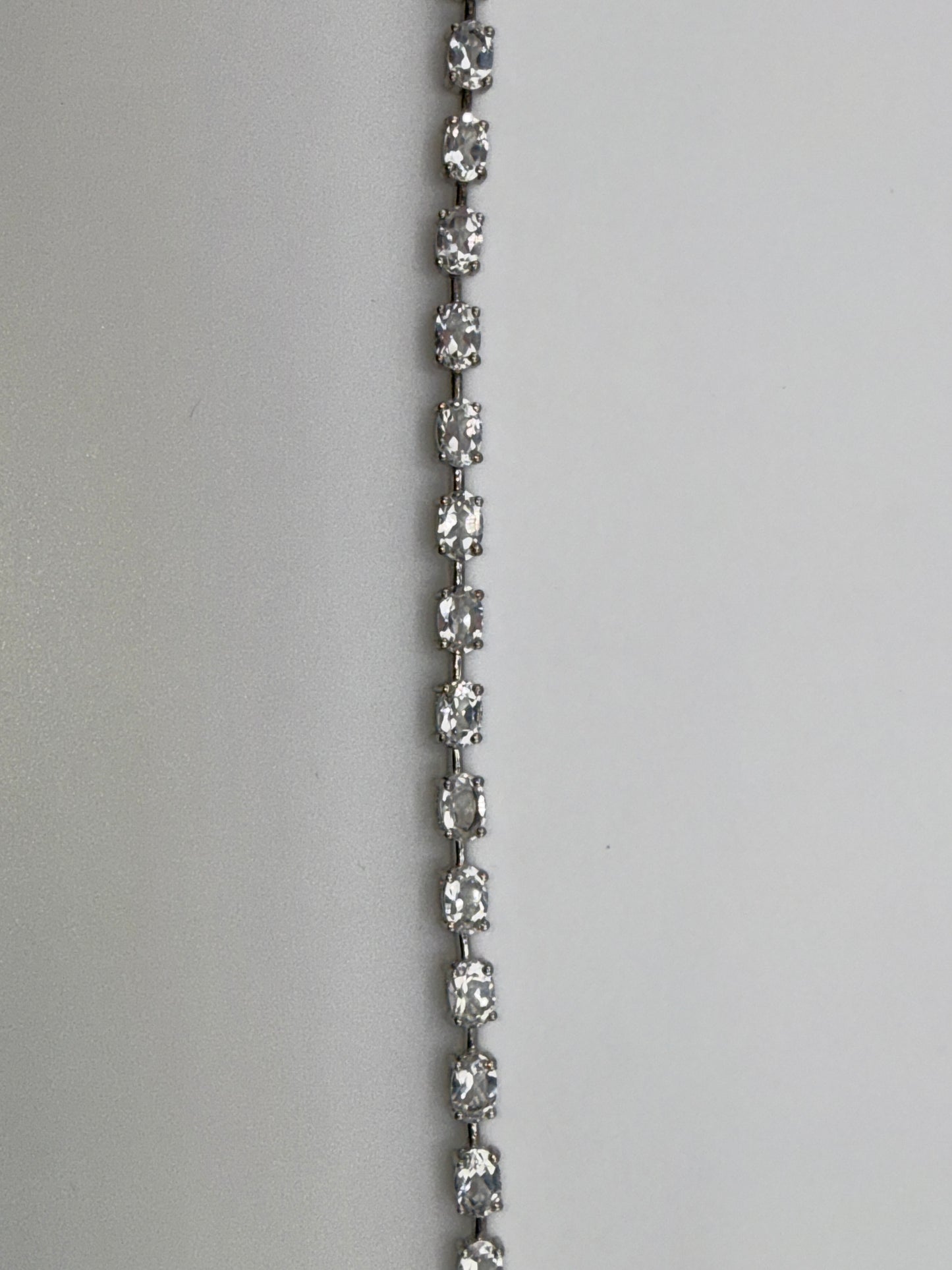 Sterling Silver oval Zirconia Bracelet
