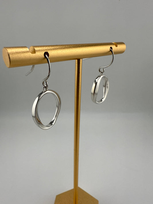 Sterling Silver ‘O’ Dangling Earrings