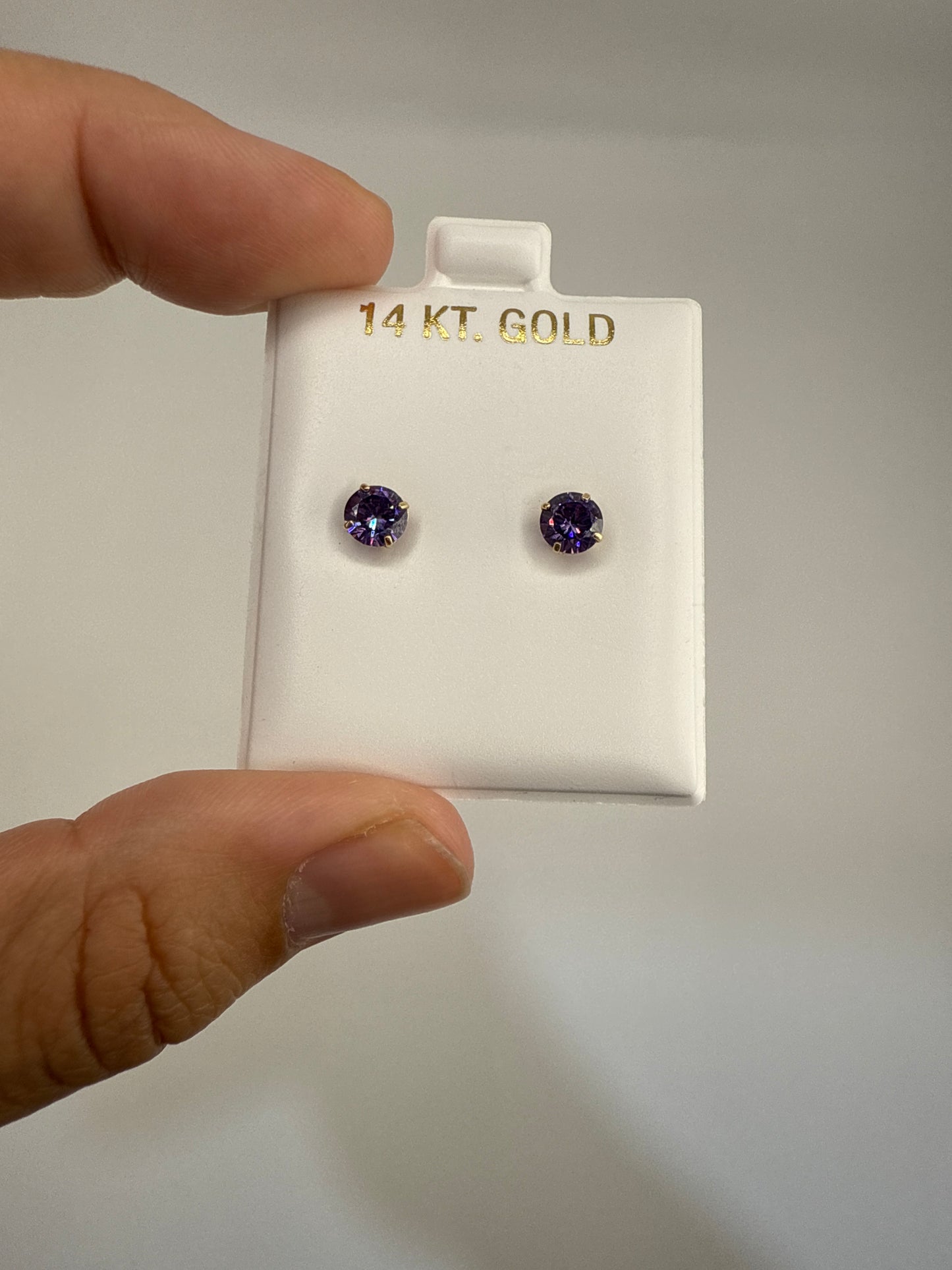 Gemstone 14k gold posts