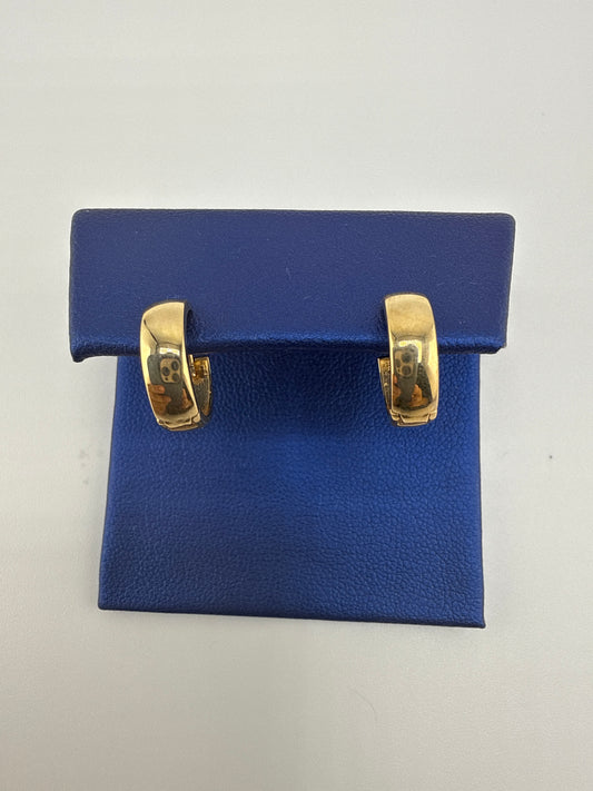 14k yellow gold small huggie earrings