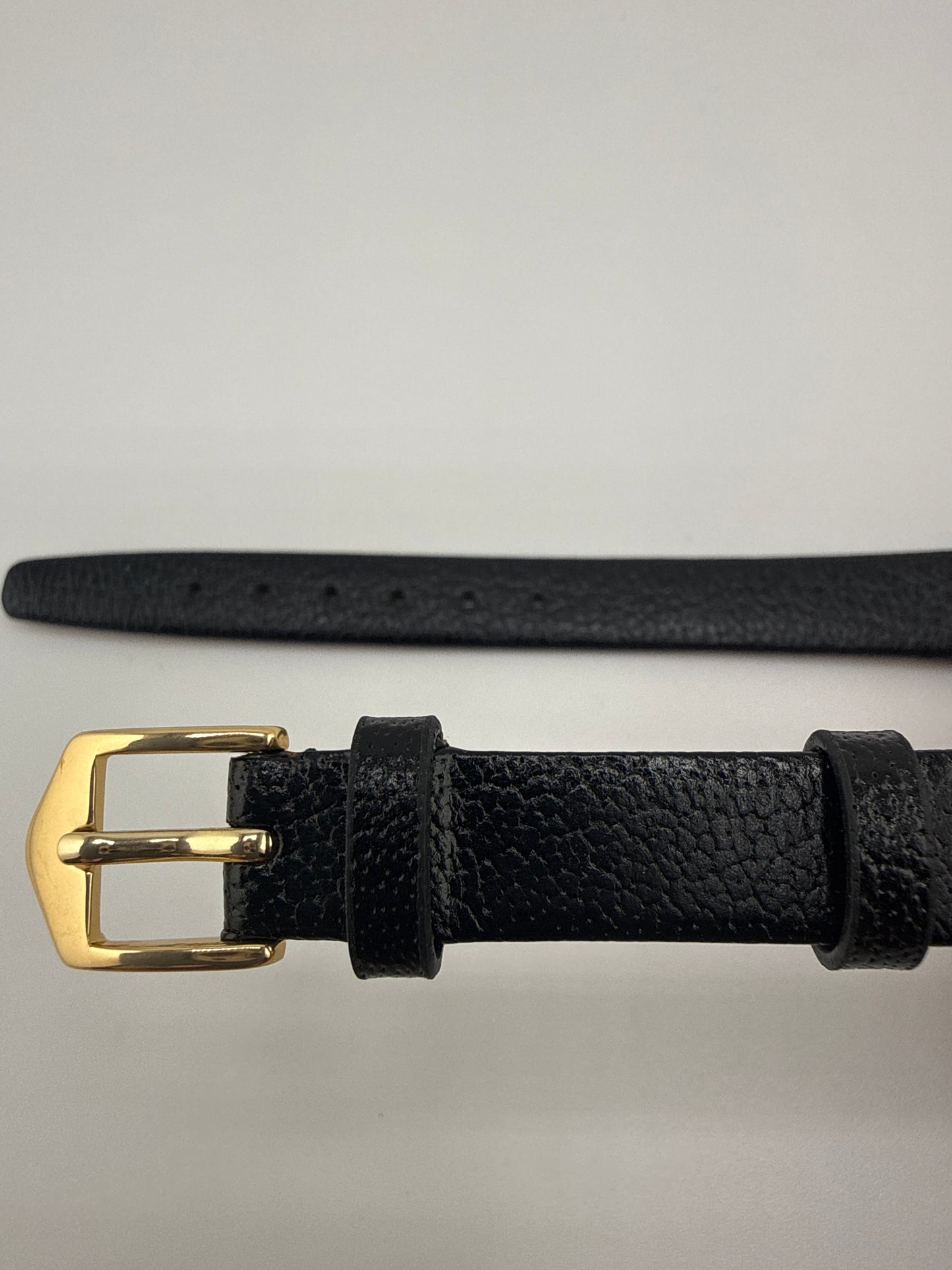 Gilden Black Flat Polished Calfskin Watchband