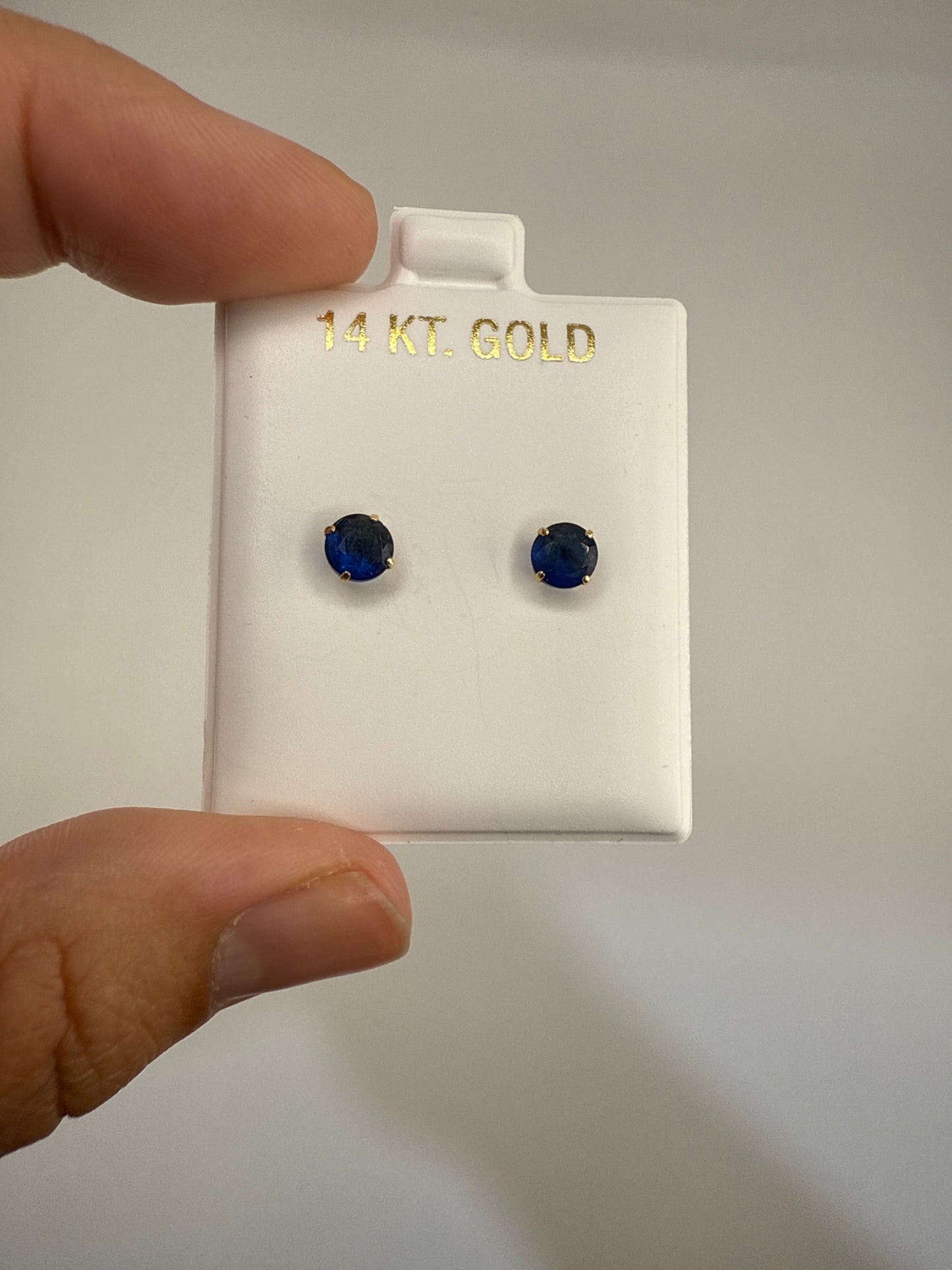 Gemstone 14k gold posts