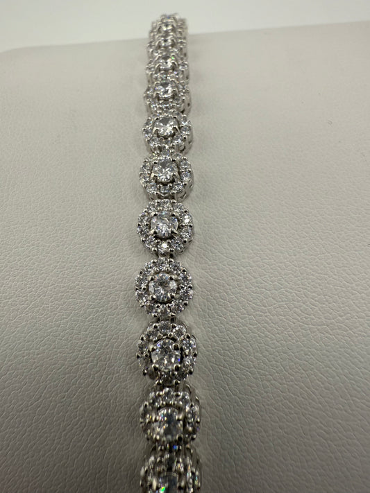 Flower Zirconia Tennis Bracelet