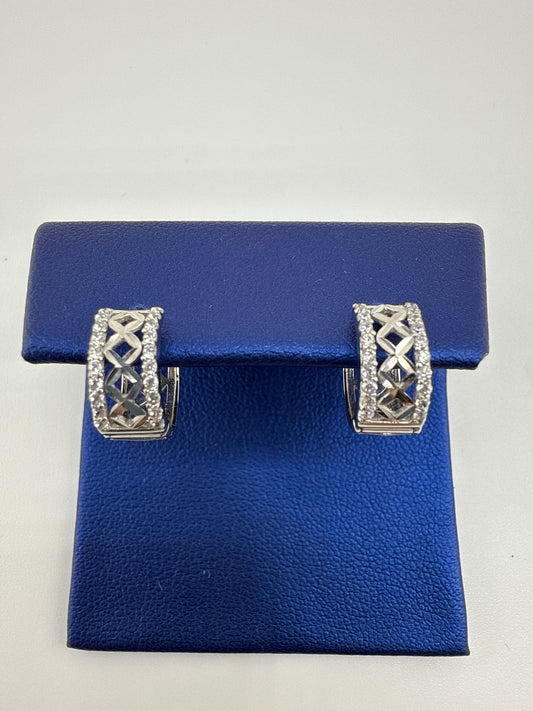 14k white gold with zirconia | fancy design