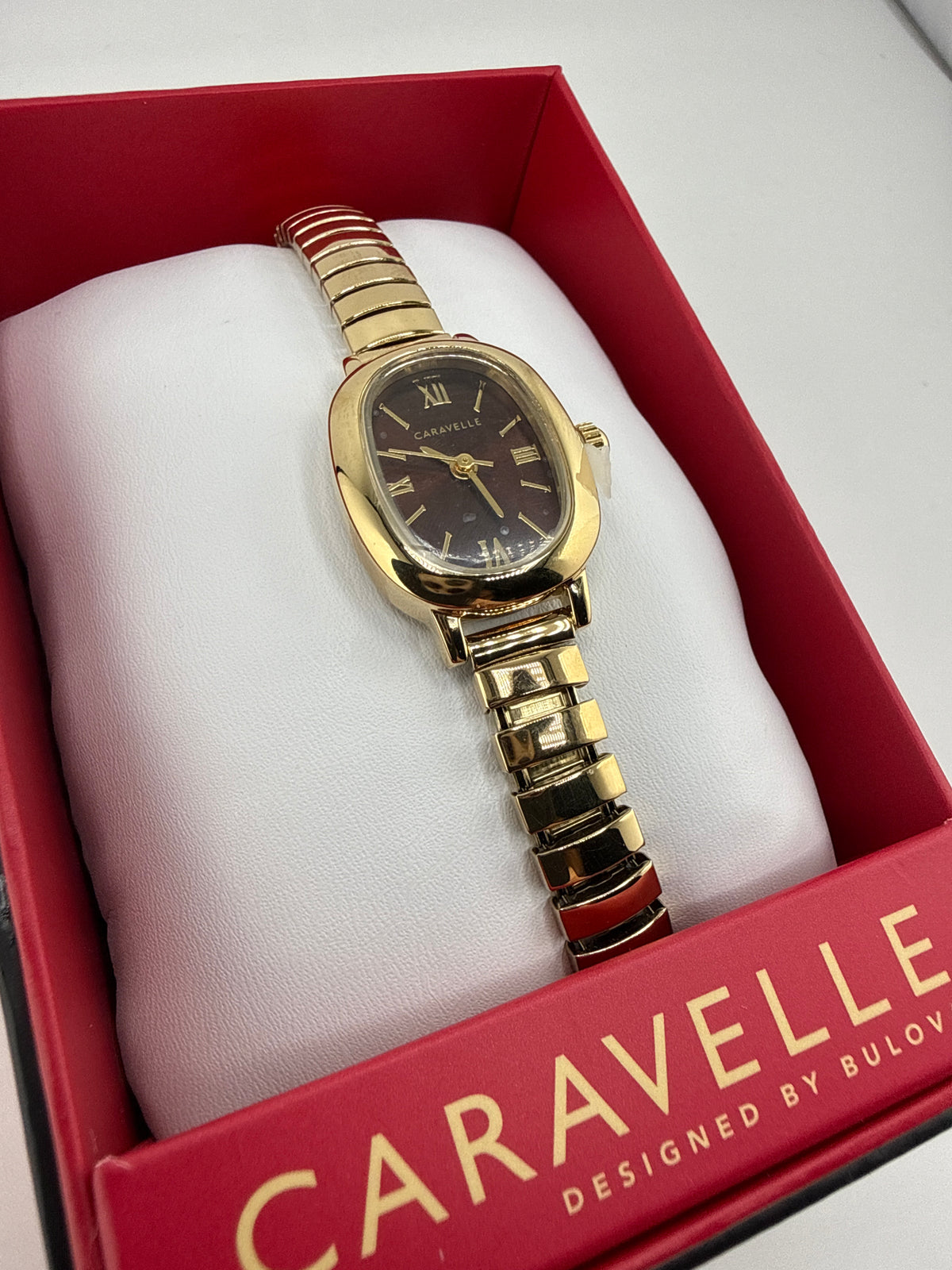 Caravelle Designed By Bulova Gold Tone Stainless Steel Expansion Watch
