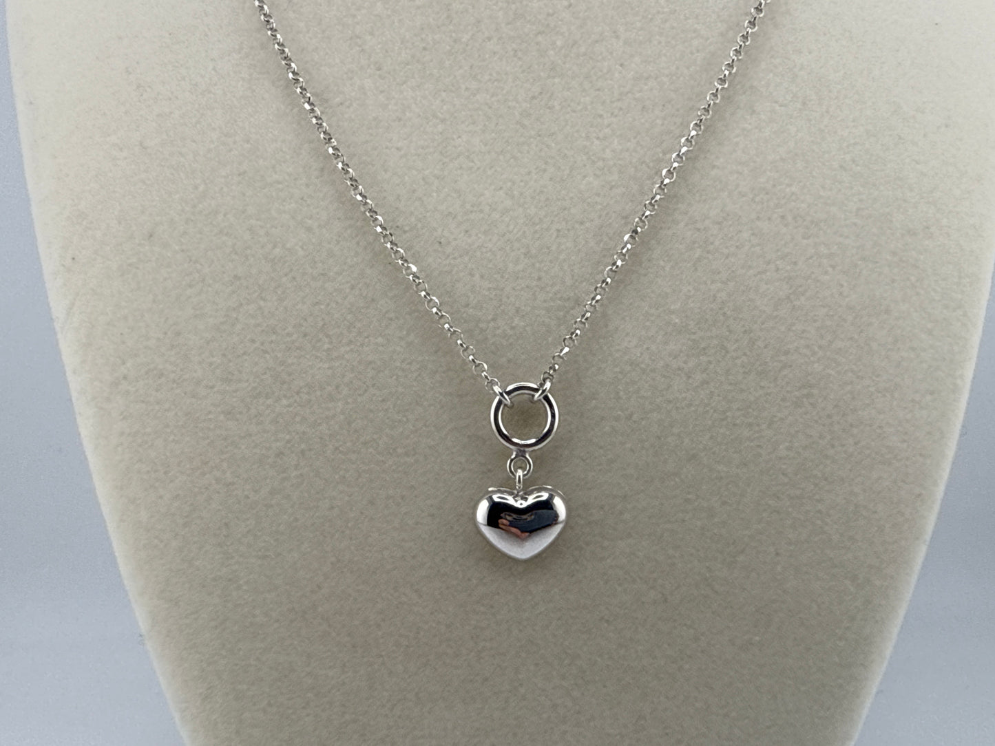 Sterling Silver, Heart Necklace