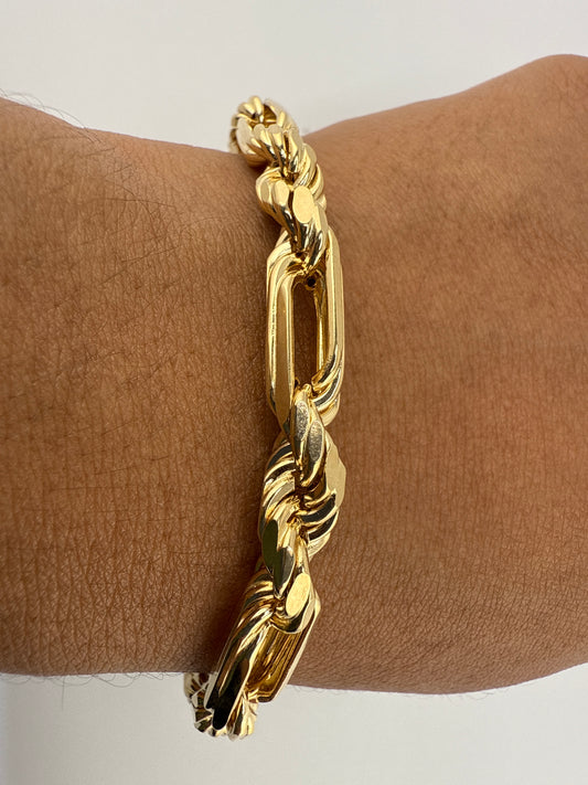 14k Gold Italian Rope Bracelet | Luxury Bracelet