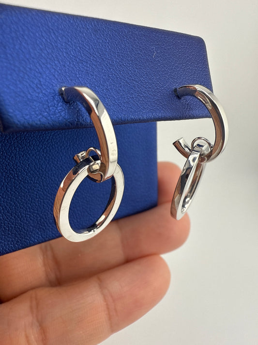 14k White Gold Post Earrings