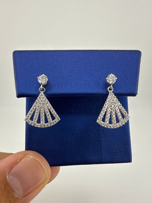 14k Gold and Zirconia Post Earrings