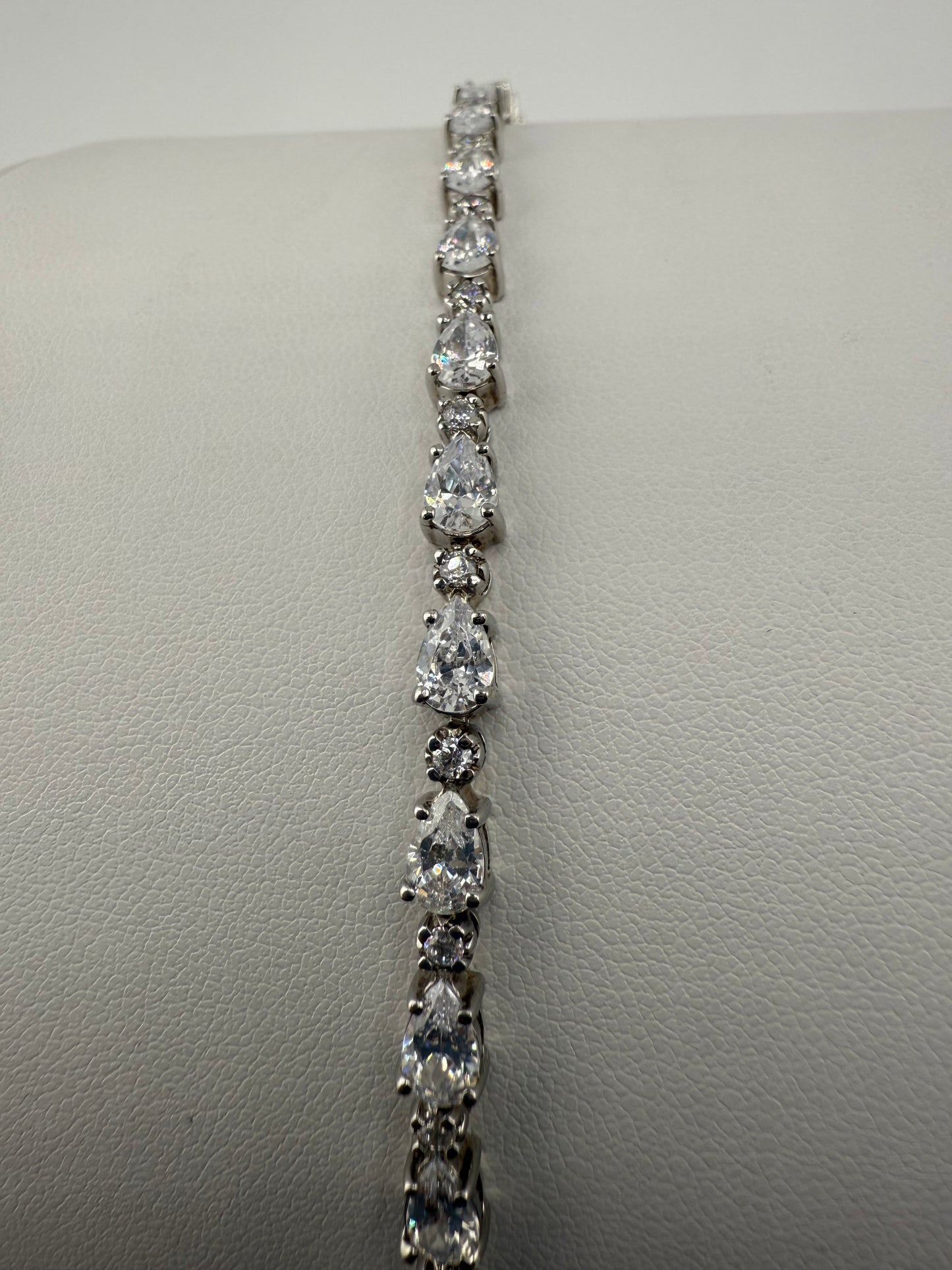 Teardrop Sterling Silver Tennis Bracelet