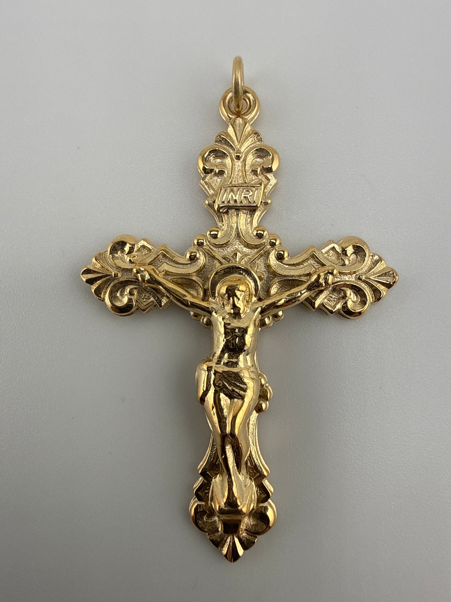 Sterling Silver & 24k Gold-Played Crucifix Pendant