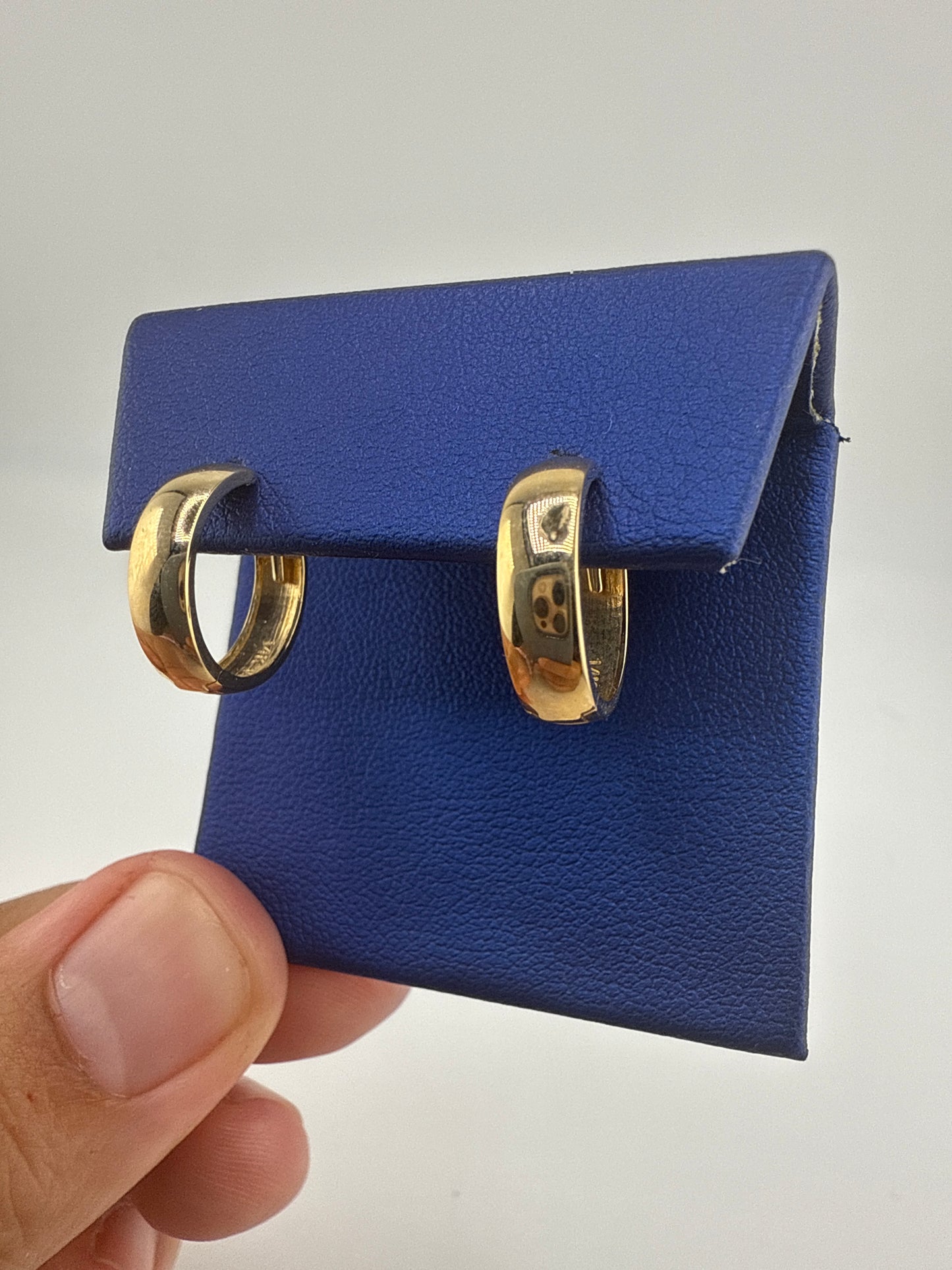 14k gold huggie earrings simple design