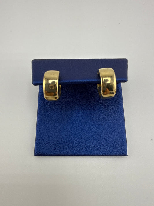 14k yellow gold huggie earrings
