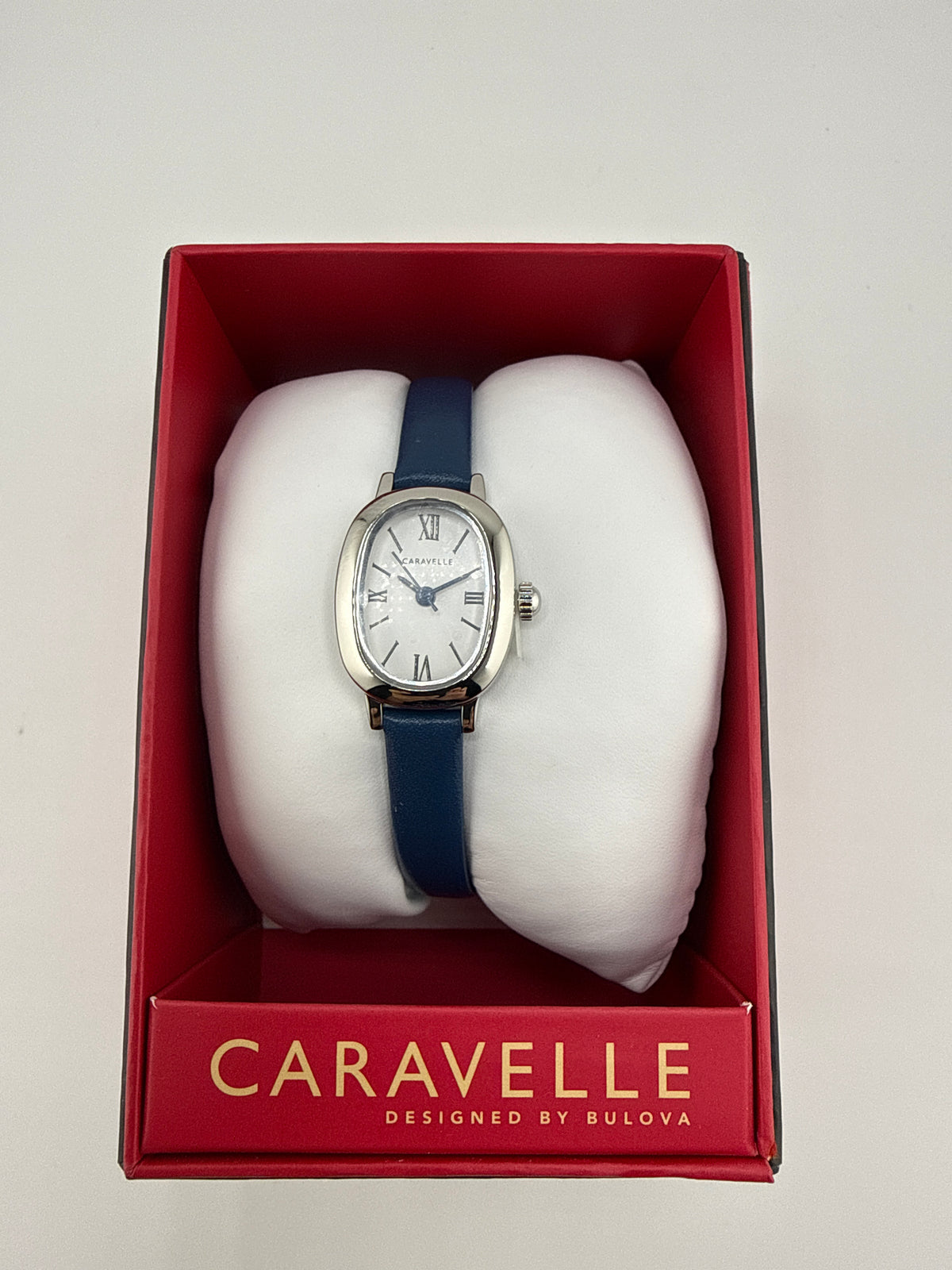 Caravelle by Bulova Blue Leather Strap Watch