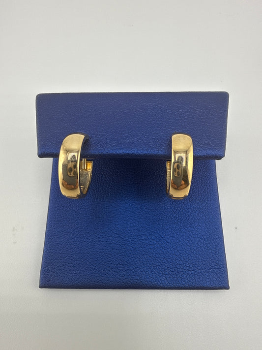 14k gold huggie earrings simple design