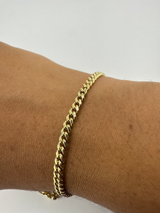 14k gold Cuban link bracelet | 7 inches