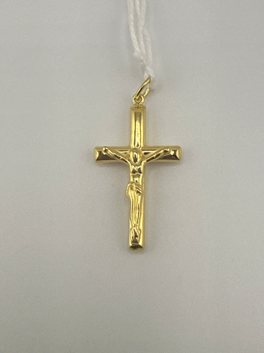 Sterling Silver Gold-tone Crucifix Cross Pendant