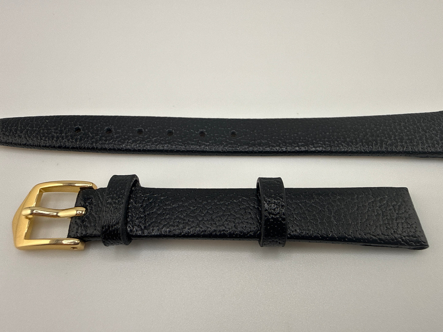 Gilden Black Flat Polished Calfskin Watchband