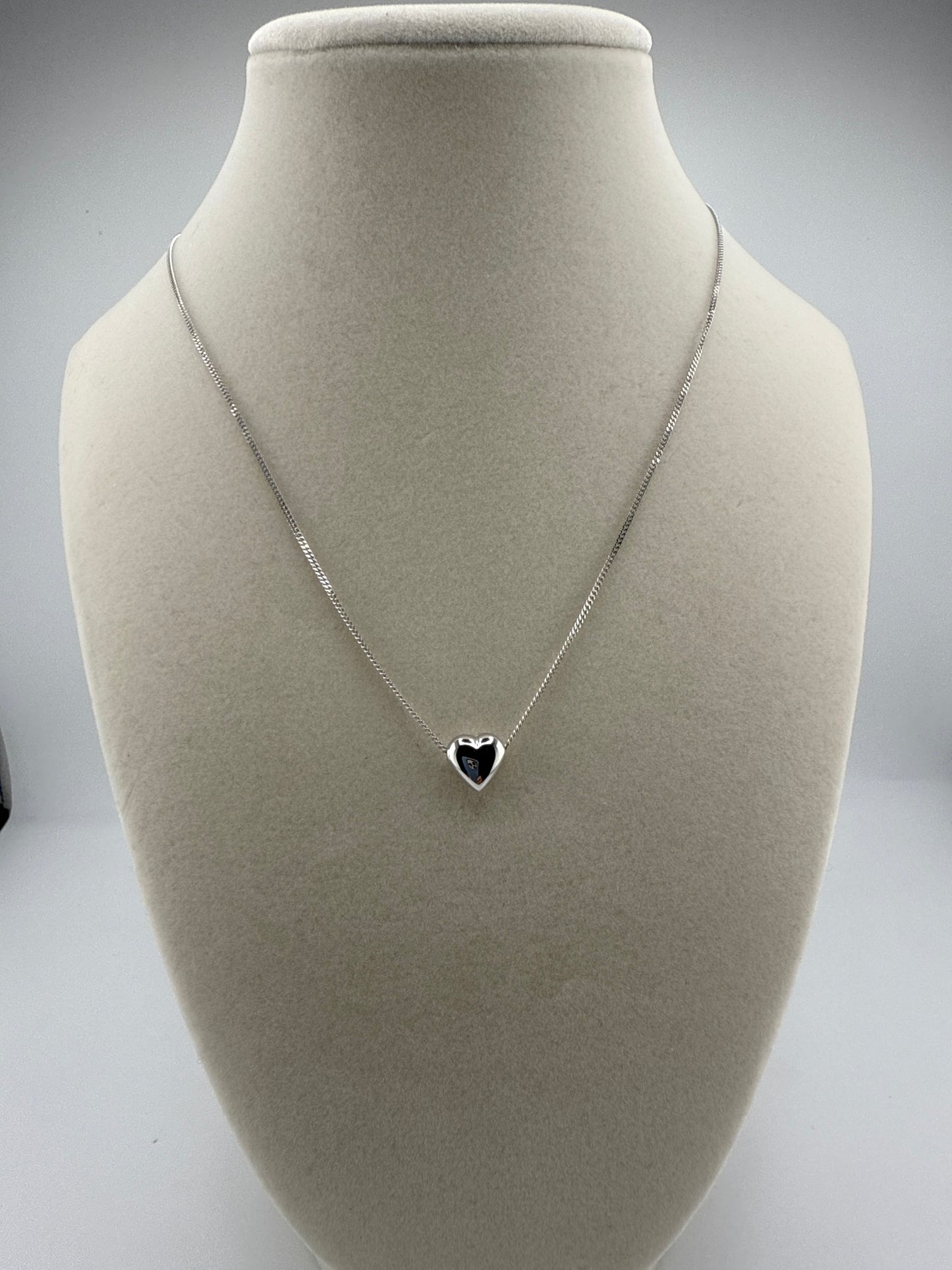Sterling Silver, Heart Slide Necklace