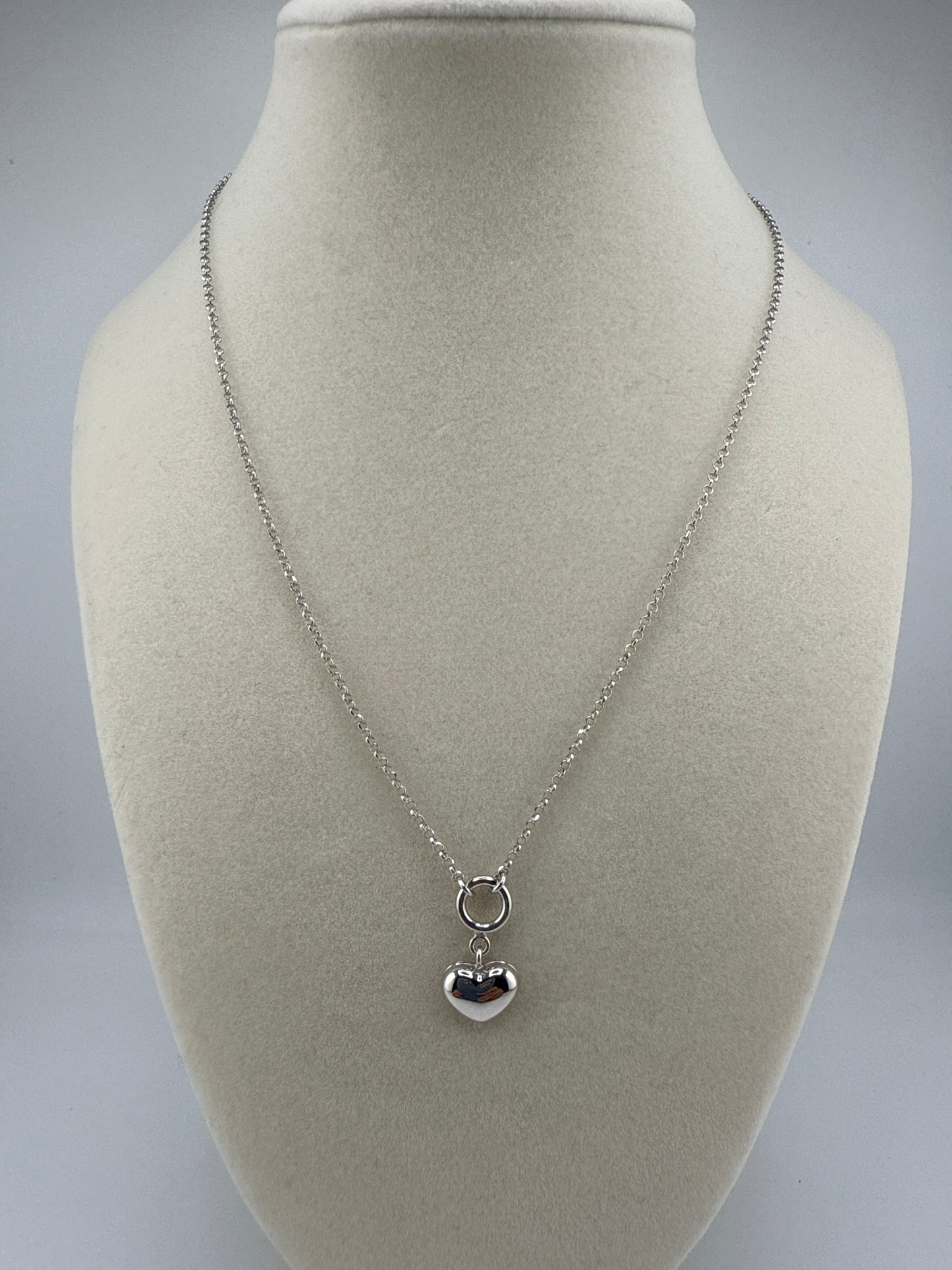 Sterling Silver, Heart Necklace