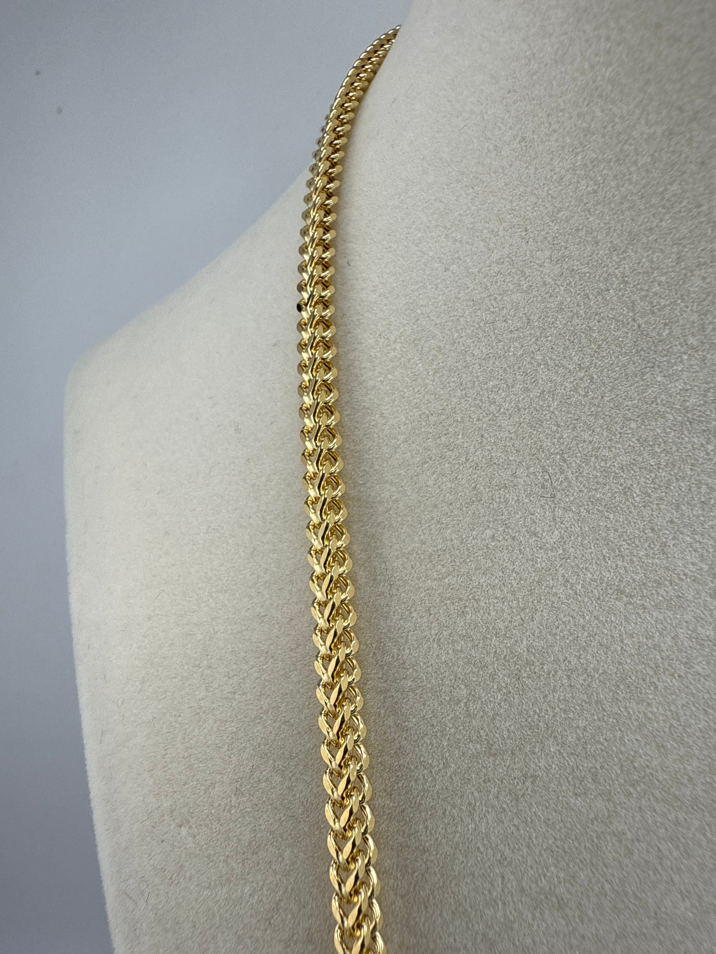 14k Gold Franco Chain - 23.5 inches - Semi-Solid