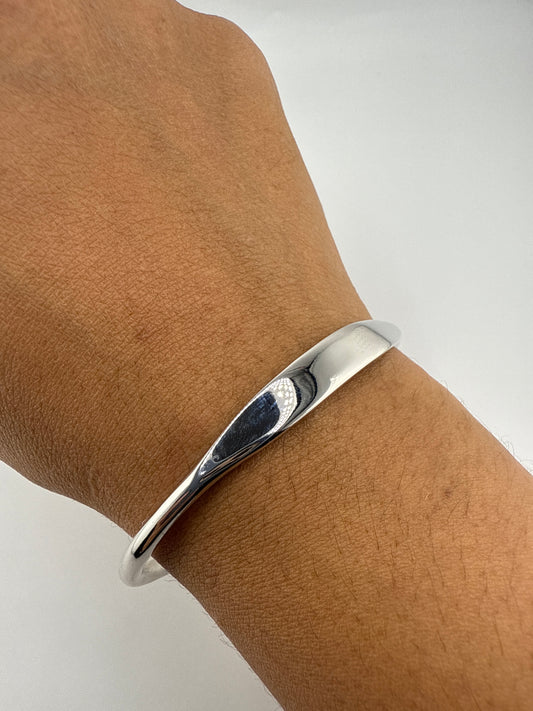 Sterling Silver, High Polished Engravable Bangle