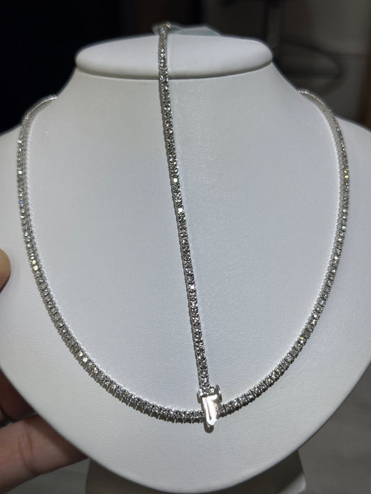 Diamond Tennis Bracelet and Matching Necklace